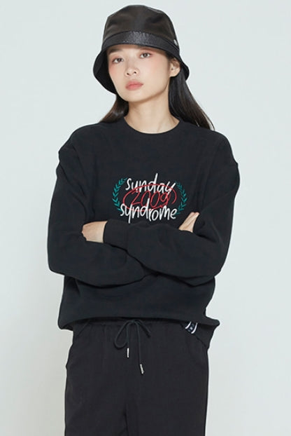 ロマンティッククラウン(ROMANTIC CROWN) CHECKLIST SWEATSHIRT_BLACK