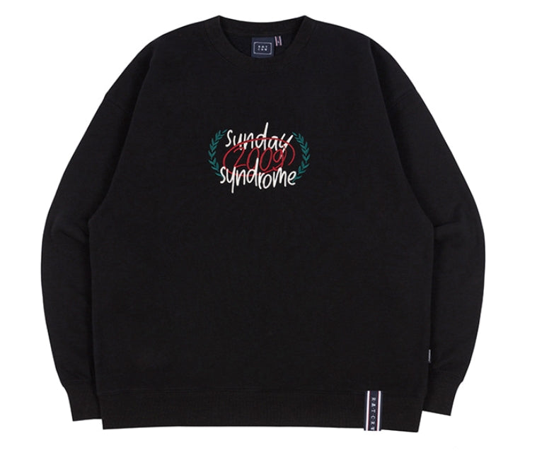 ロマンティッククラウン(ROMANTIC CROWN) CHECKLIST SWEATSHIRT_BLACK