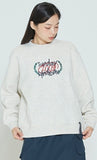 ロマンティッククラウン(ROMANTIC CROWN) CHECKLIST SWEATSHIRT_MELANGE IVORY