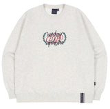ロマンティッククラウン(ROMANTIC CROWN) CHECKLIST SWEATSHIRT_MELANGE IVORY