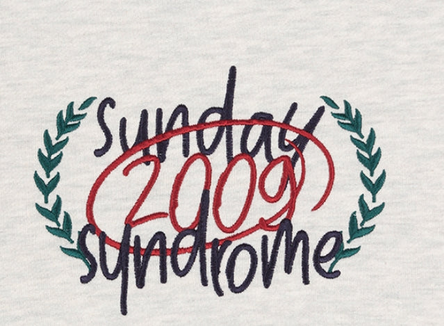 ロマンティッククラウン(ROMANTIC CROWN) CHECKLIST SWEATSHIRT_MELANGE IVORY