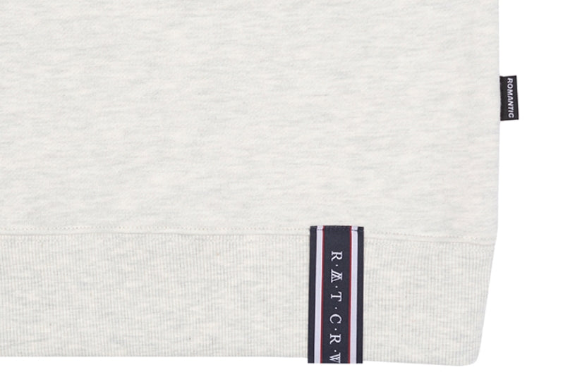 ロマンティッククラウン(ROMANTIC CROWN) CHECKLIST SWEATSHIRT_MELANGE IVORY