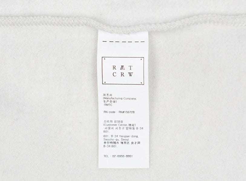 ロマンティッククラウン(ROMANTIC CROWN) CHECKLIST SWEATSHIRT_MELANGE IVORY