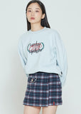 ロマンティッククラウン(ROMANTIC CROWN)  CHECKLIST SWEATSHIRT_SKY BLUE