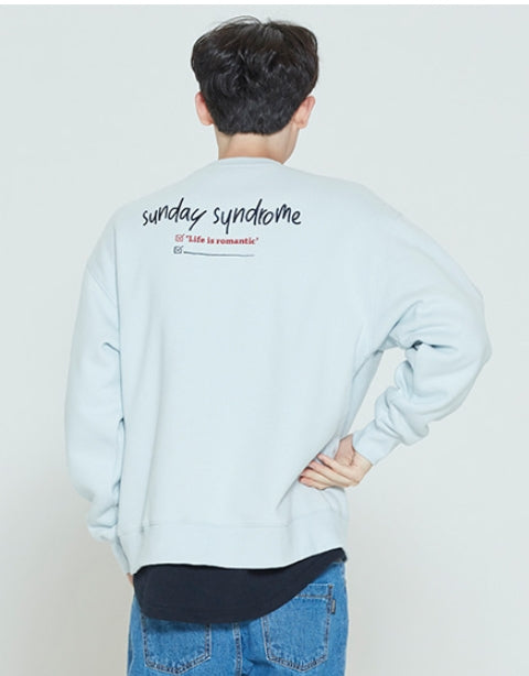 ロマンティッククラウン(ROMANTIC CROWN)  CHECKLIST SWEATSHIRT_SKY BLUE