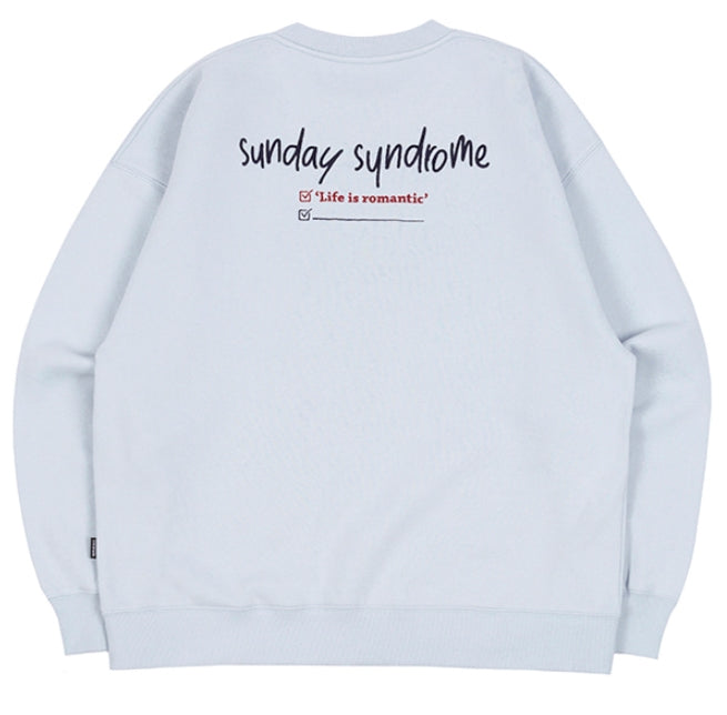 ロマンティッククラウン(ROMANTIC CROWN)  CHECKLIST SWEATSHIRT_SKY BLUE
