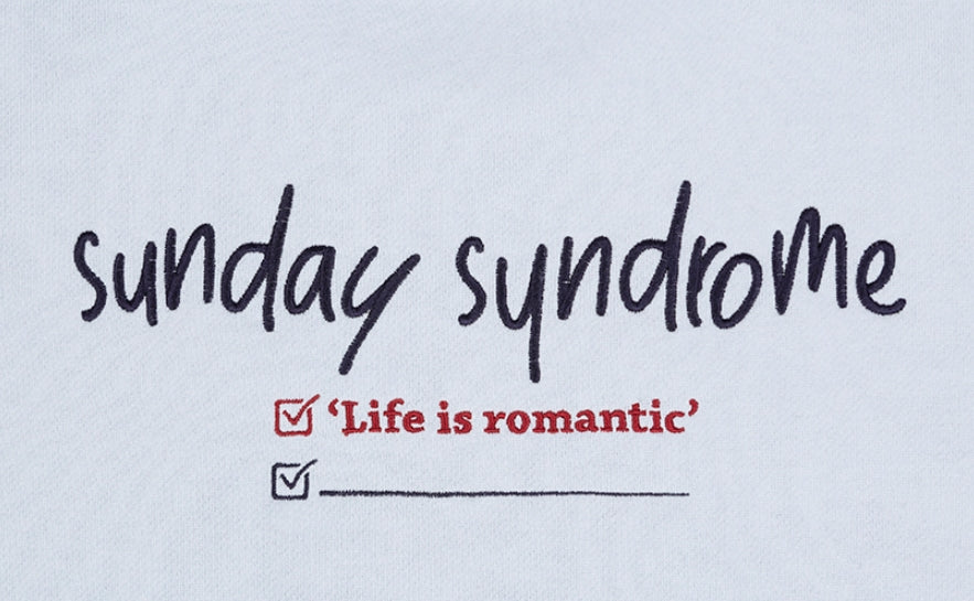 ロマンティッククラウン(ROMANTIC CROWN)  CHECKLIST SWEATSHIRT_SKY BLUE