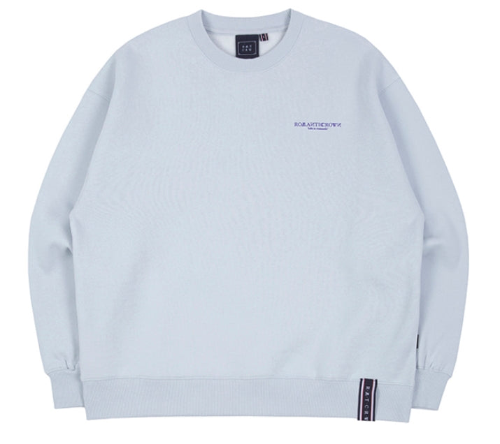 ロマンティッククラウン(ROMANTIC CROWN)  RMTCRW SLOGAN SWEAT SHIRT_SKY BLUE