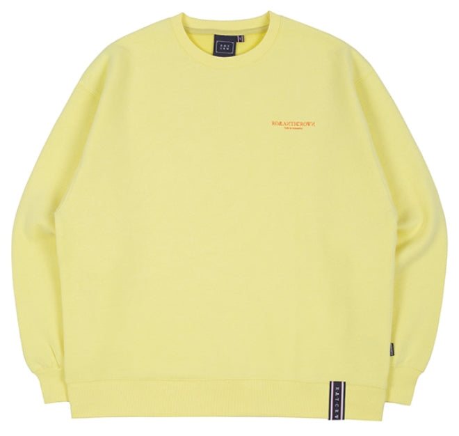 ロマンティッククラウン(ROMANTIC CROWN) RMTCRW SLOGAN SWEAT SHIRT_LIGHT YELLOW