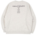 ロマンティッククラウン(ROMANTIC CROWN) RMTCRW SLOGAN SWEAT SHIRT_MELANGE IVORY
