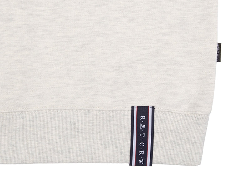 ロマンティッククラウン(ROMANTIC CROWN) RMTCRW SLOGAN SWEAT SHIRT_MELANGE IVORY