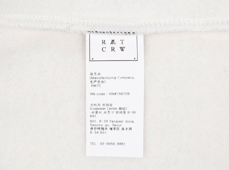 ロマンティッククラウン(ROMANTIC CROWN) RMTCRW SLOGAN SWEAT SHIRT_MELANGE IVORY