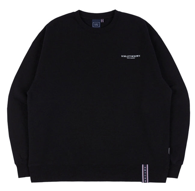 ロマンティッククラウン(ROMANTIC CROWN) RMTCRW SLOGAN SWEAT SHIRT_BLACK