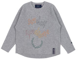 ロマンティッククラウン(ROMANTIC CROWN) SUNDAY SYNDROME SCRIBBLE LOGO KNITWEAR_GREY