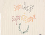 ロマンティッククラウン(ROMANTIC CROWN) SUNDAY SYNDROME SCRIBBLE LOGO KNITWEAR_OATMEAL