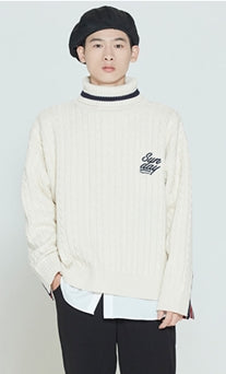 ロマンティッククラウン(ROMANTIC CROWN) SUNDAY SYNDROME KNITTED TURTLENECK_OATMEAL