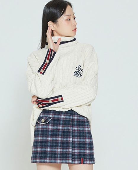 ロマンティッククラウン(ROMANTIC CROWN) SUNDAY SYNDROME KNITTED TURTLENECK_OATMEAL