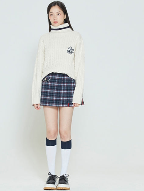 ロマンティッククラウン(ROMANTIC CROWN) SUNDAY SYNDROME KNITTED TURTLENECK_OATMEAL