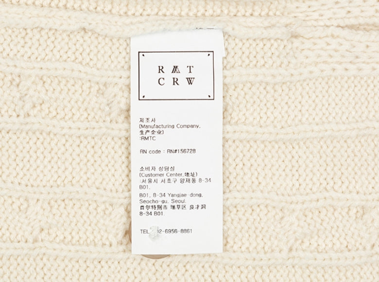 ロマンティッククラウン(ROMANTIC CROWN) SUNDAY SYNDROME KNITTED TURTLENECK_OATMEAL