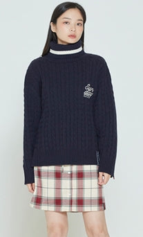 ロマンティッククラウン(ROMANTIC CROWN)  SUNDAY SYNDROME KNITTED TURTLENECK_NAVY