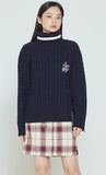 ロマンティッククラウン(ROMANTIC CROWN)  SUNDAY SYNDROME KNITTED TURTLENECK_NAVY
