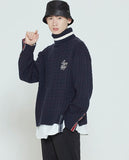 ロマンティッククラウン(ROMANTIC CROWN)  SUNDAY SYNDROME KNITTED TURTLENECK_NAVY