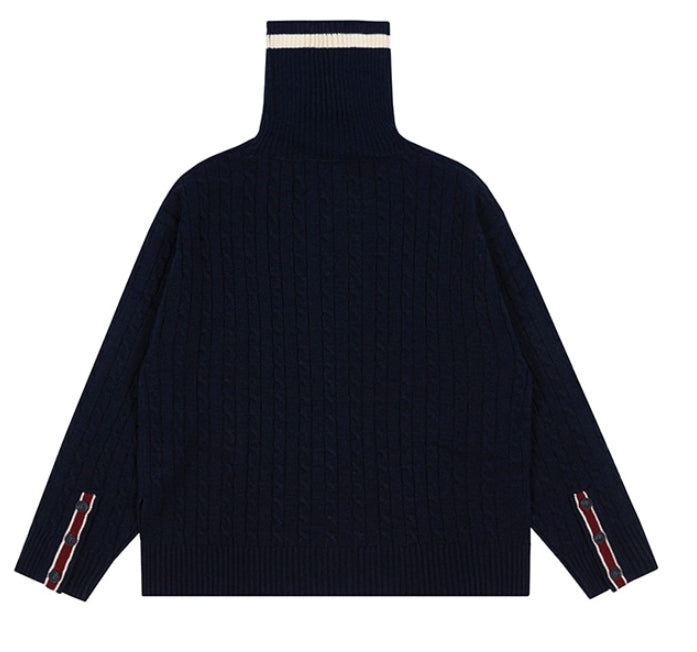 ロマンティッククラウン(ROMANTIC CROWN)  SUNDAY SYNDROME KNITTED TURTLENECK_NAVY