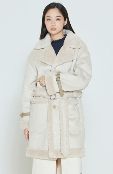 ロマンティッククラウン(ROMANTIC CROWN)  LUMBER JACK MUSTANG COAT_OATMEAL