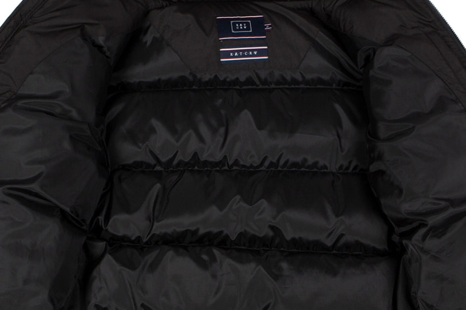 ロマンティッククラウン(ROMANTIC CROWN) BANDLINE DUCK DOWN BENCH PARKA_BLACK