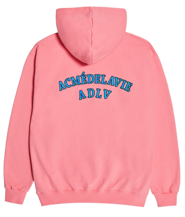 アクメドラビ(acme' de la vie)  TWO COLORS EMBROIDERY HOODIE PINK