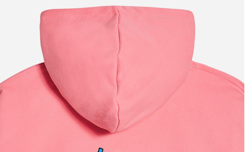 アクメドラビ(acme' de la vie)  TWO COLORS EMBROIDERY HOODIE PINK