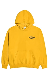 アクメドラビ(acme' de la vie)  TWO COLORS EMBROIDERY HOODIE MUSTARD