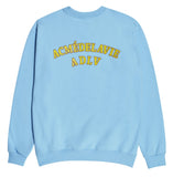 アクメドラビ(acme' de la vie)  TWO COLORS EMBROIDERY SWEAT SHIRT SKY BLUE