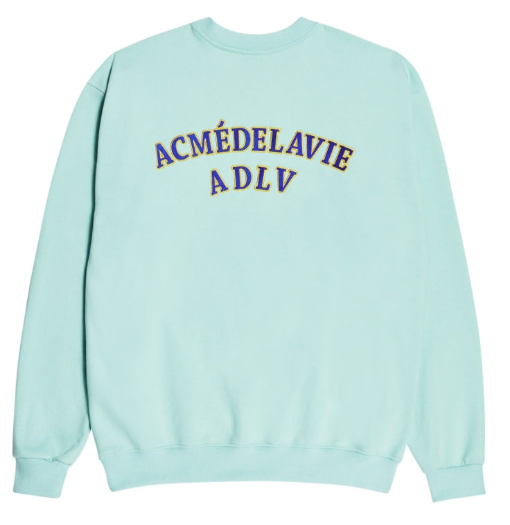 アクメドラビ(acme' de la vie)   TWO COLORS EMBROIDERY SWEAT SHIRT MINT