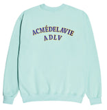 アクメドラビ(acme' de la vie)   TWO COLORS EMBROIDERY SWEAT SHIRT MINT