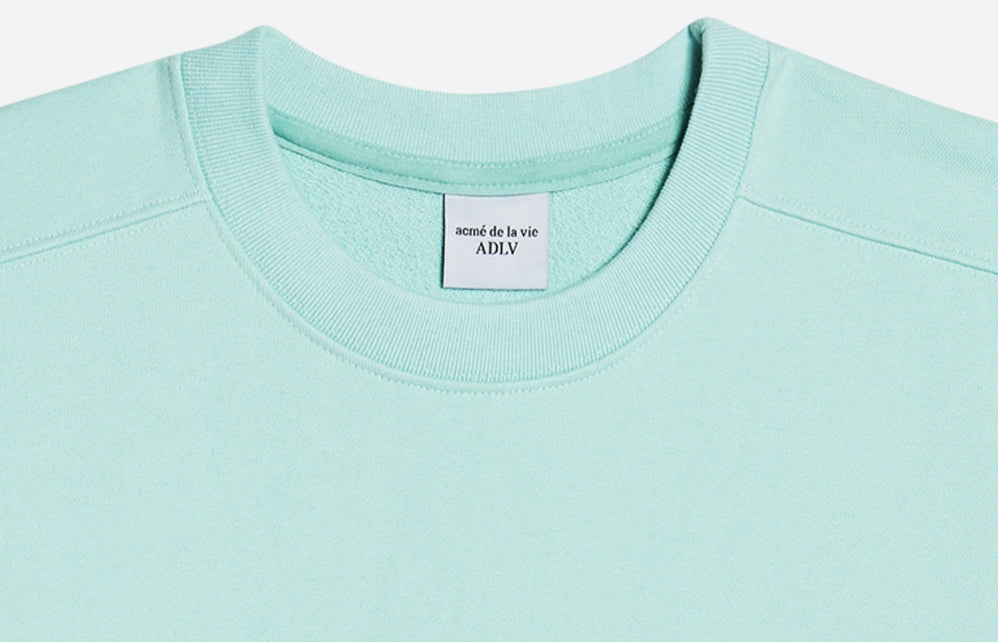 アクメドラビ(acme' de la vie)   TWO COLORS EMBROIDERY SWEAT SHIRT MINT