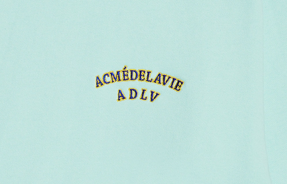 アクメドラビ(acme' de la vie)   TWO COLORS EMBROIDERY SWEAT SHIRT MINT