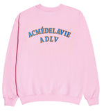 アクメドラビ(acme' de la vie) TWO COLORS EMBROIDERY SWEAT SHIRT LIGHT PINK