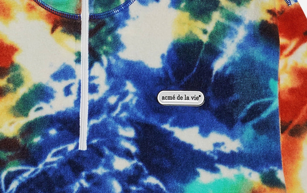 アクメドラビ(acme' de la vie)TIE-DYE POLARPOLIS ANORAK BLUE