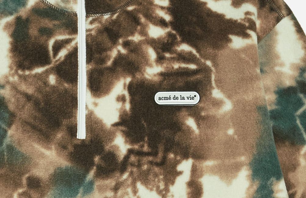 アクメドラビ(acme' de la vi)  TIE-DYE POLARPOLIS ANORAK BROWN