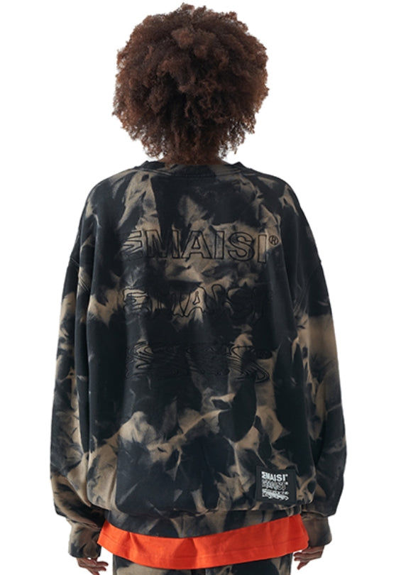 MMIC(エムエムアイシー) BLEACHED SWEATSHIRT BK W