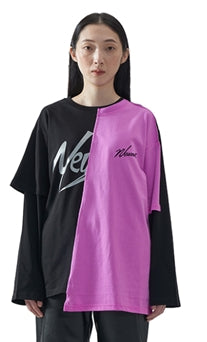 MMIC(エムエムアイシー) HALF DOUBLE LAYERED L/SL T-SHIRT BK