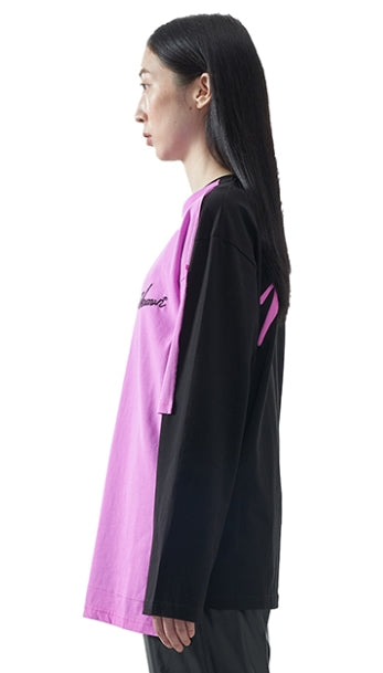 MMIC(エムエムアイシー) HALF DOUBLE LAYERED L/SL T-SHIRT BK