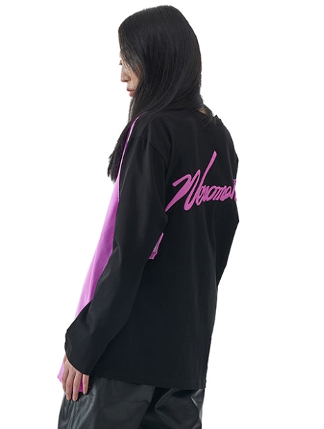 MMIC(エムエムアイシー) HALF DOUBLE LAYERED L/SL T-SHIRT BK