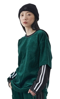 MMIC(エムエムアイシー) VELOUR TRACK L/SL T-SHIRT DGR W