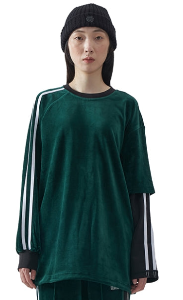 MMIC(エムエムアイシー) VELOUR TRACK L/SL T-SHIRT DGR W