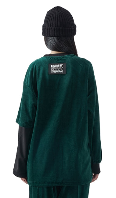 MMIC(エムエムアイシー) VELOUR TRACK L/SL T-SHIRT DGR W