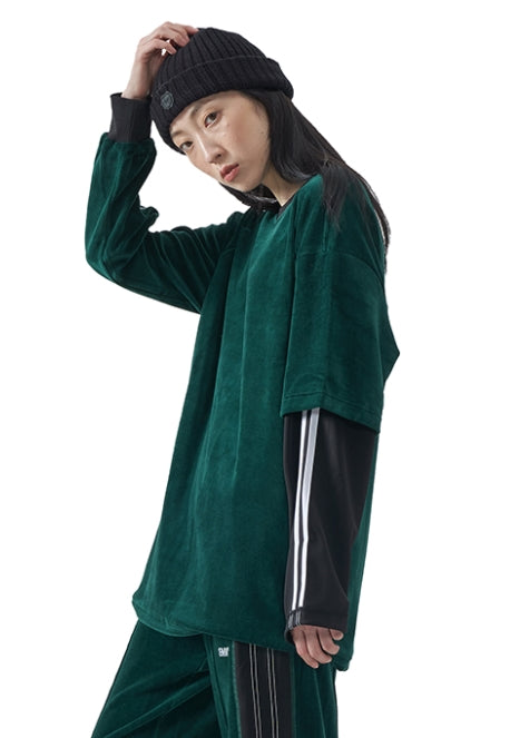 MMIC(エムエムアイシー) VELOUR TRACK L/SL T-SHIRT DGR W