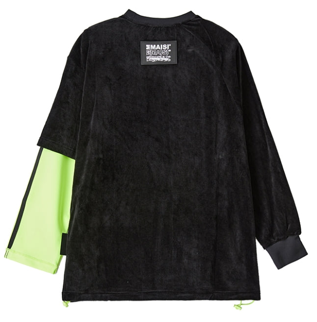 MMIC(エムエムアイシー) VELOUR TRACK L/SL T-SHIRT BK
