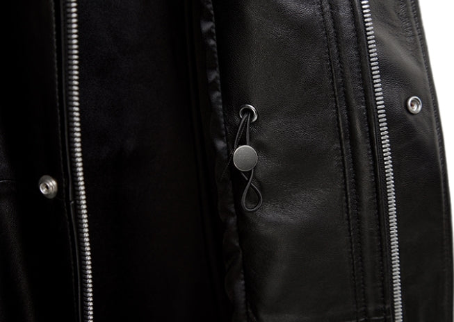 MMIC(エムエムアイシー) BLACK SOFT LEATHER PARKA W